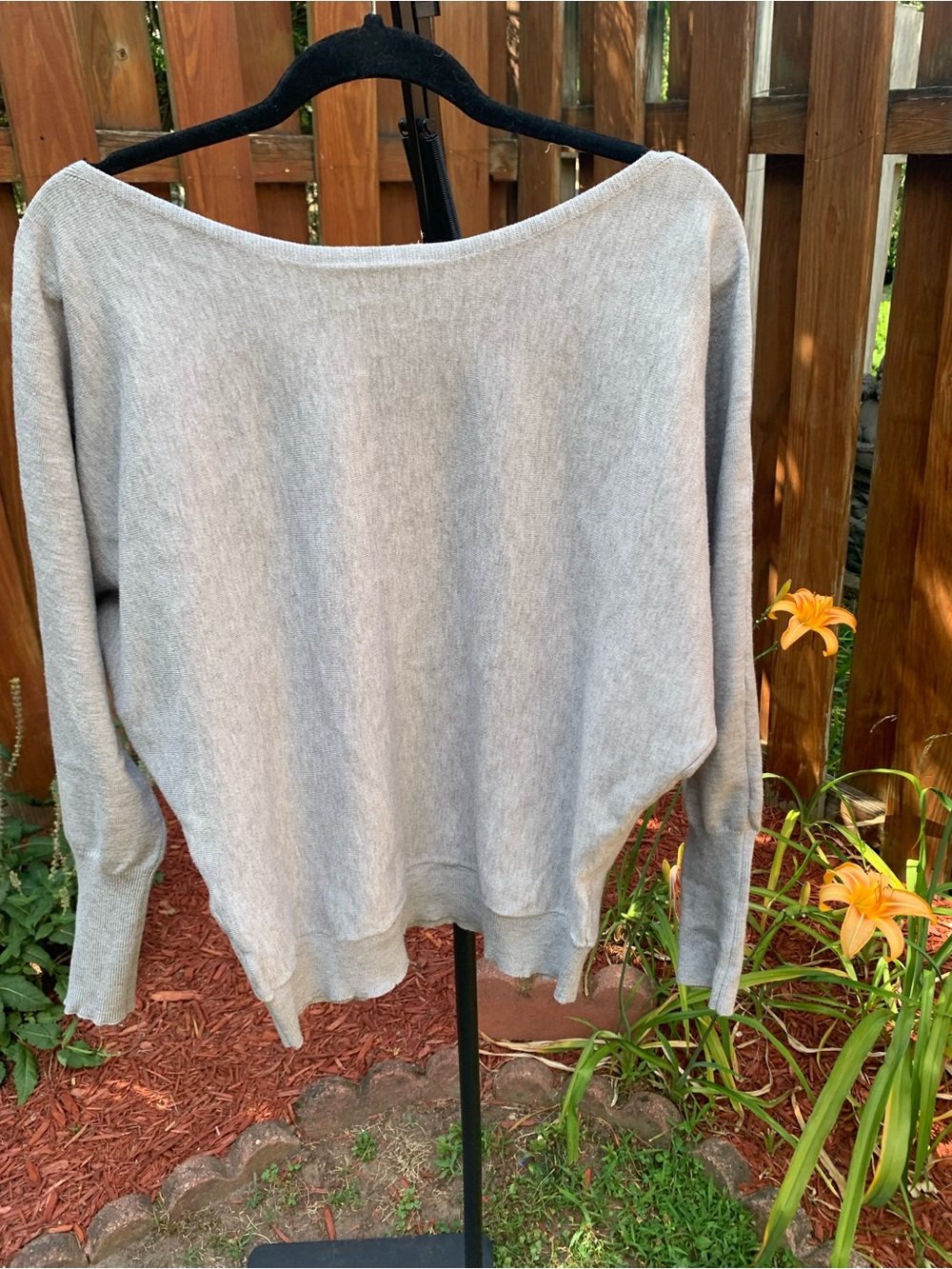 Light Gray Women's Off Shoulder Sweater